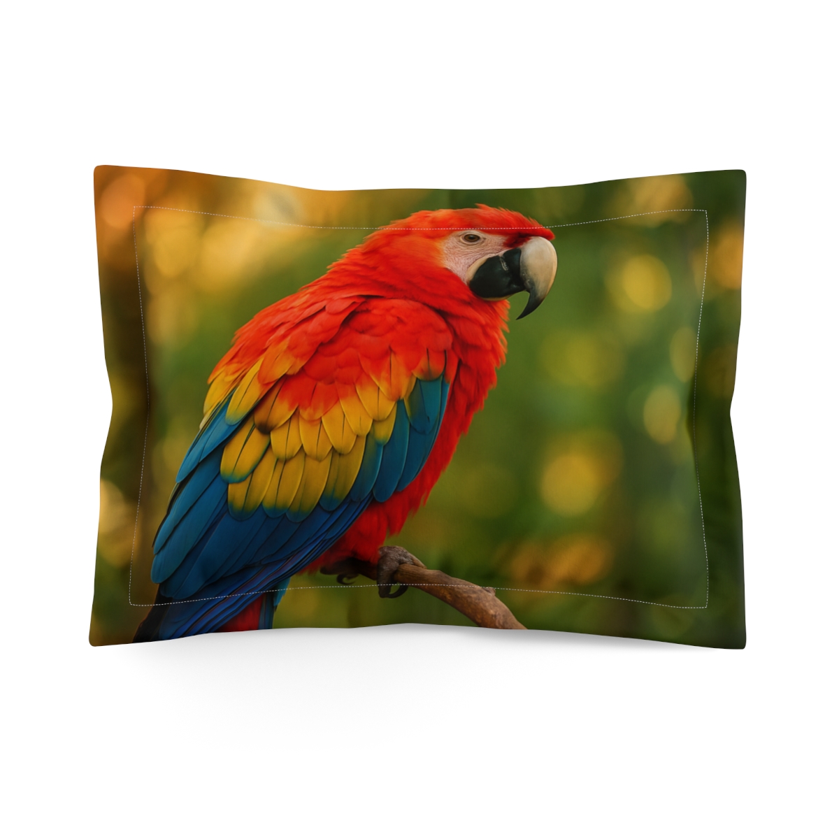 Crimson Breeze Scarlet Macaw unique shape pillows