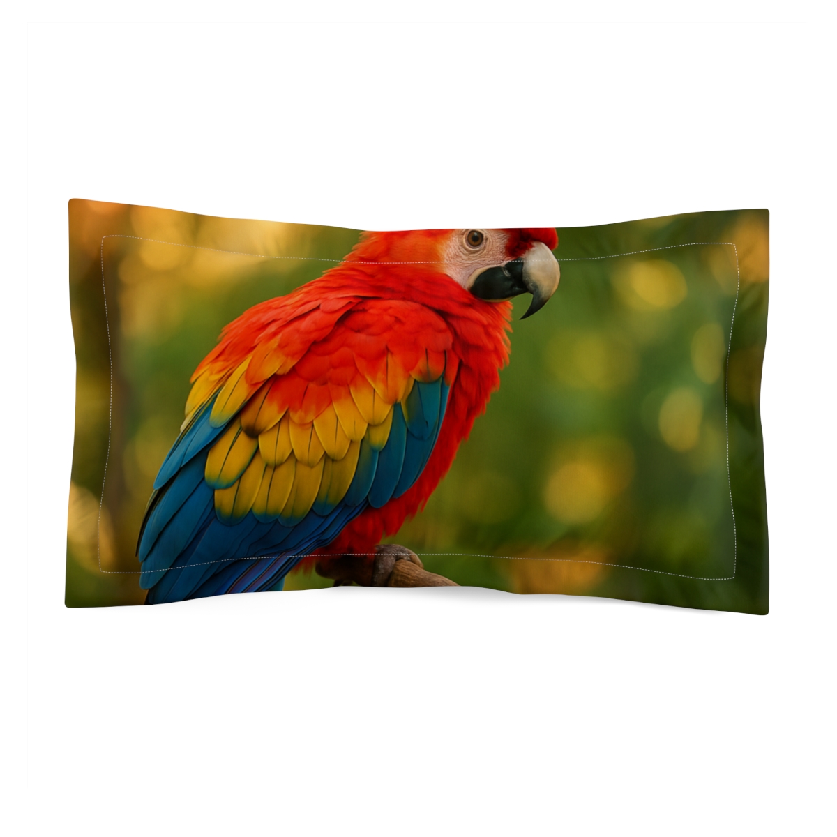 Crimson Breeze Scarlet Macaw unique shape pillows