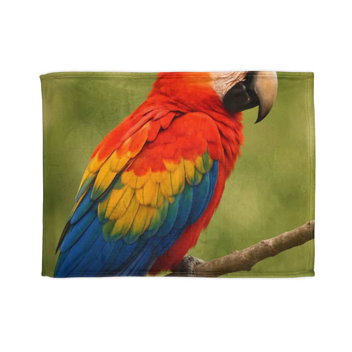 Crimson Cascade Scarlet Macaw unique gift blanketscustom blankets