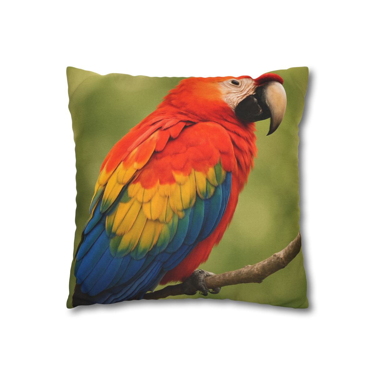 Crimson Cascade Scarlet Macaw designer print pillow cases