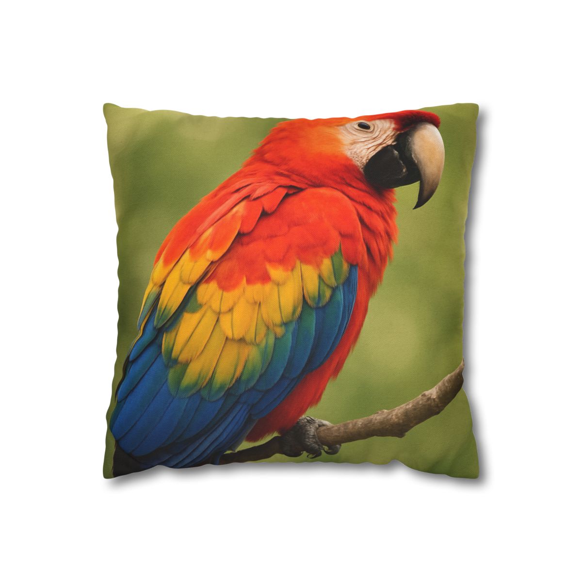 Crimson Cascade Scarlet Macaw designer print pillow cases