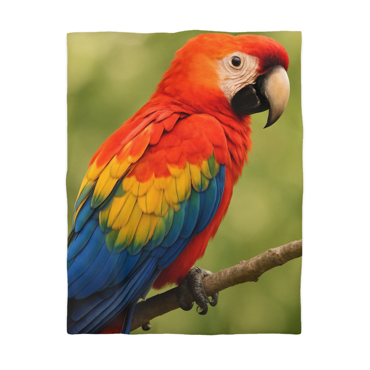 Crimson Cascade Scarlet Macaw custom duvets