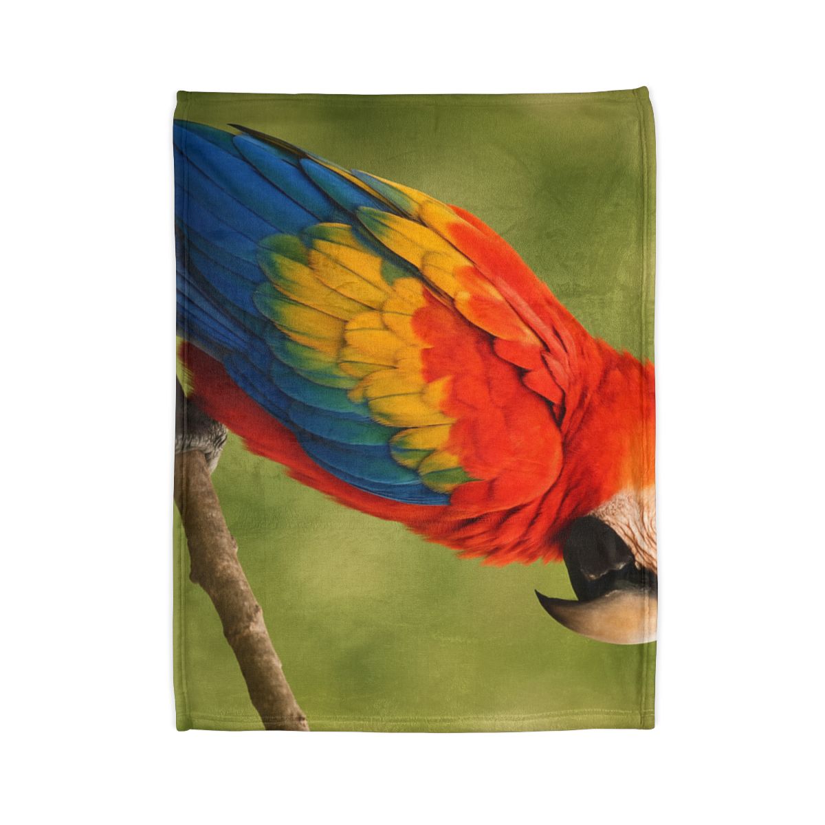 Crimson Cascade Scarlet Macaw unique gift blanketscustom blankets