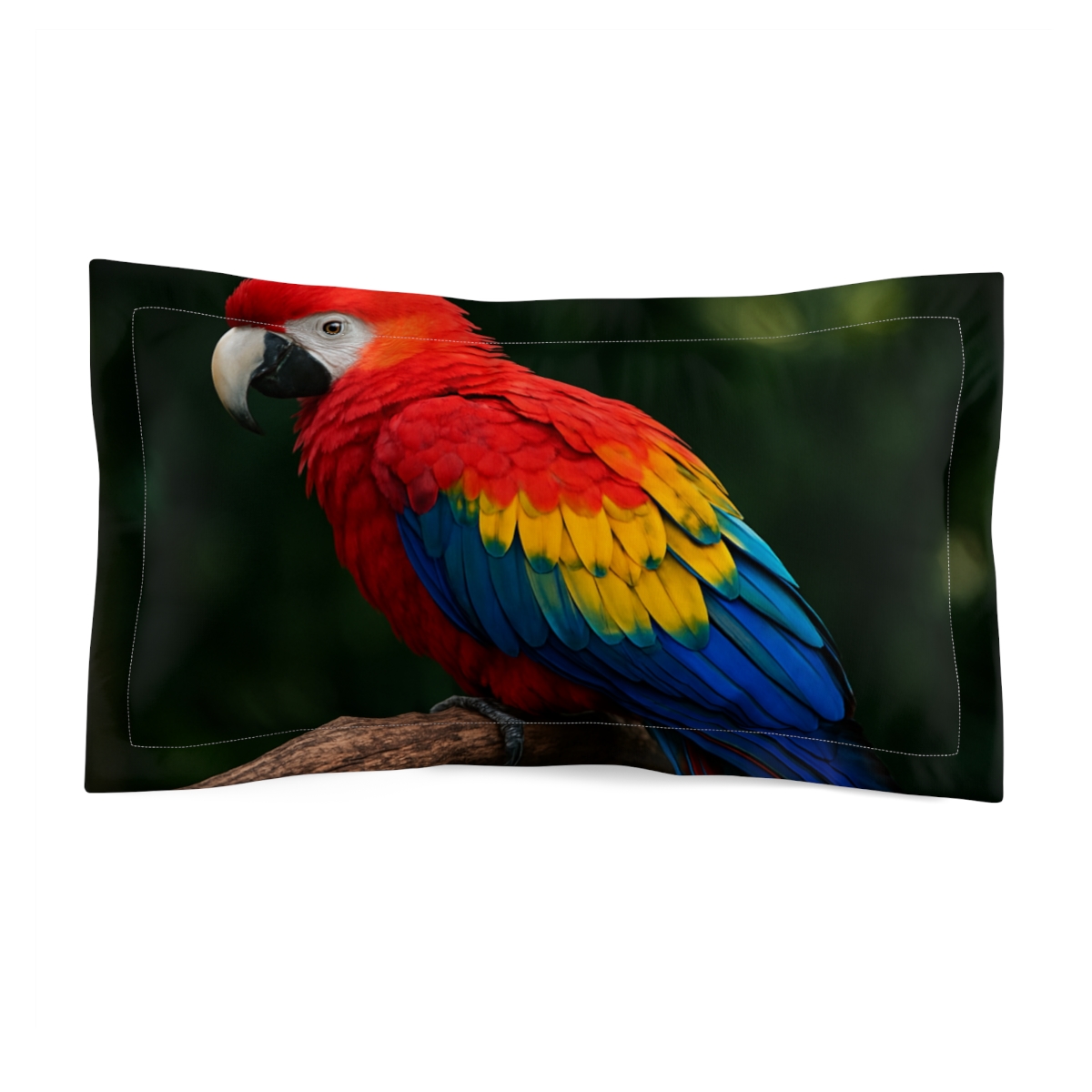 Crimson Crest Scarlet Macaw stylish throw pillows