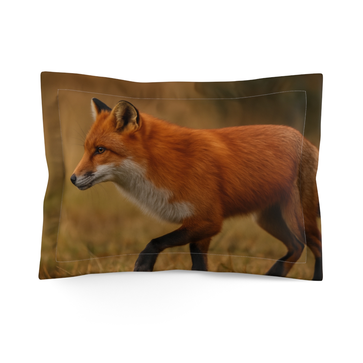 Crimson Flicker Red Fox stylish throw pillows
