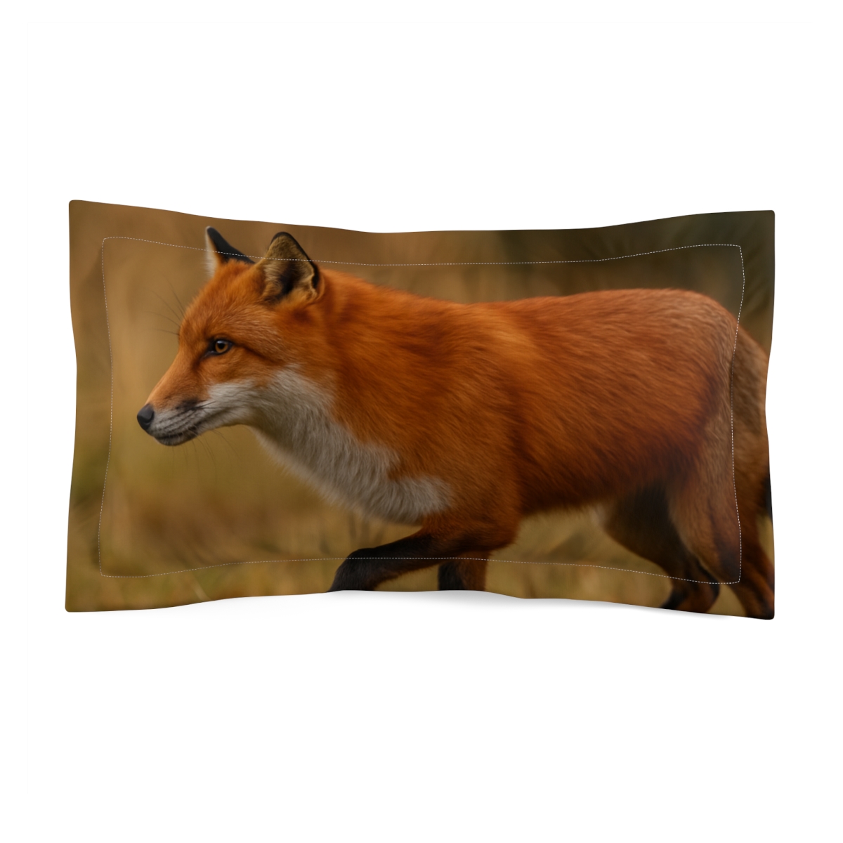 Crimson Flicker Red Fox stylish throw pillows