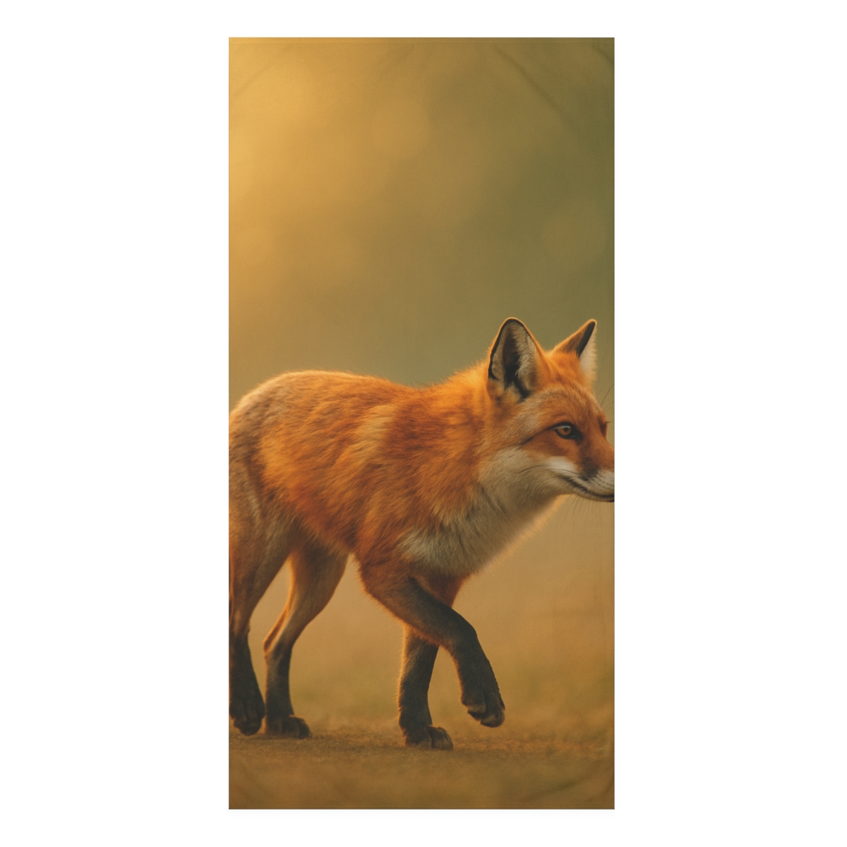 Crimson Gleam Red Fox custom towels