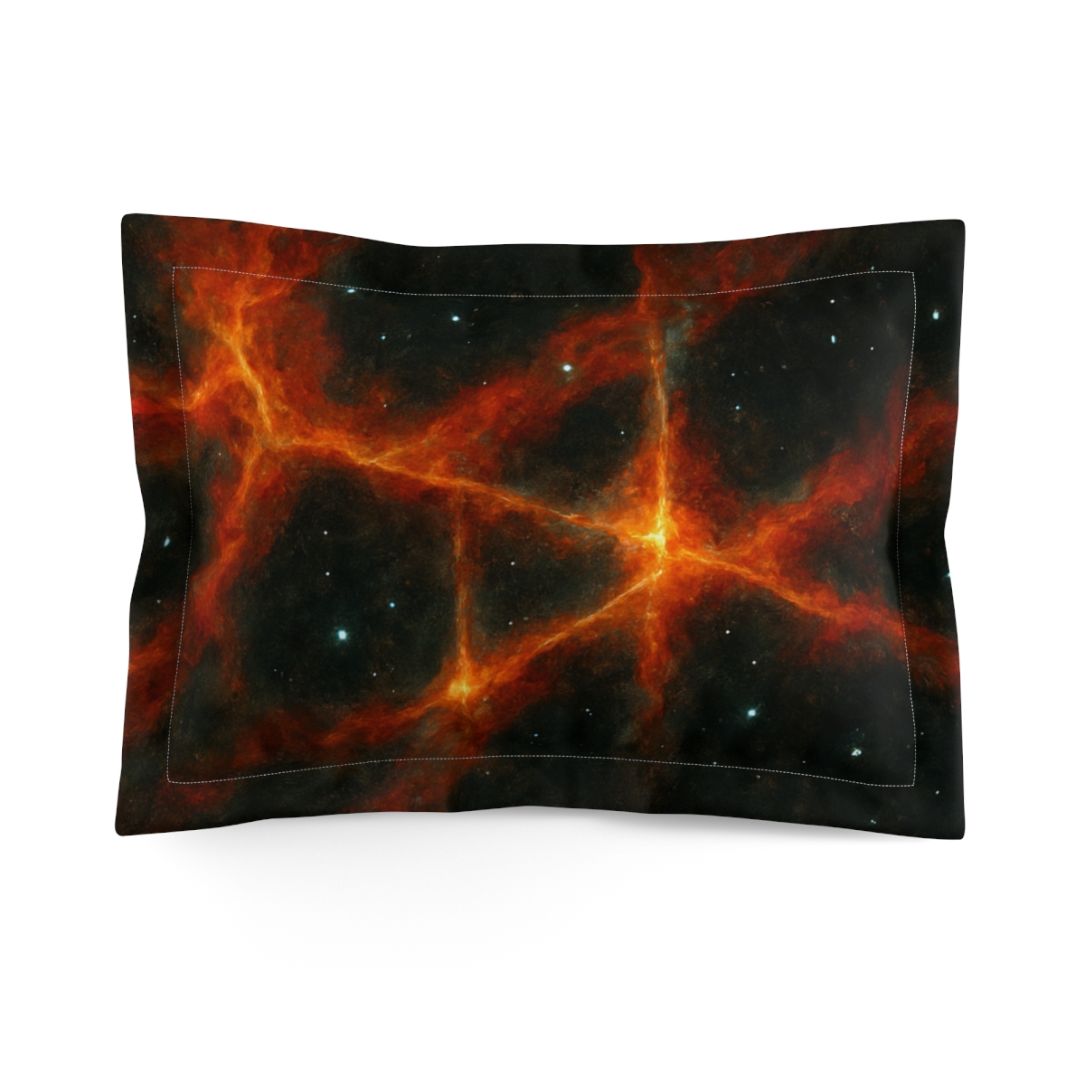 Crimson Nebula Lattice designer printed pillows