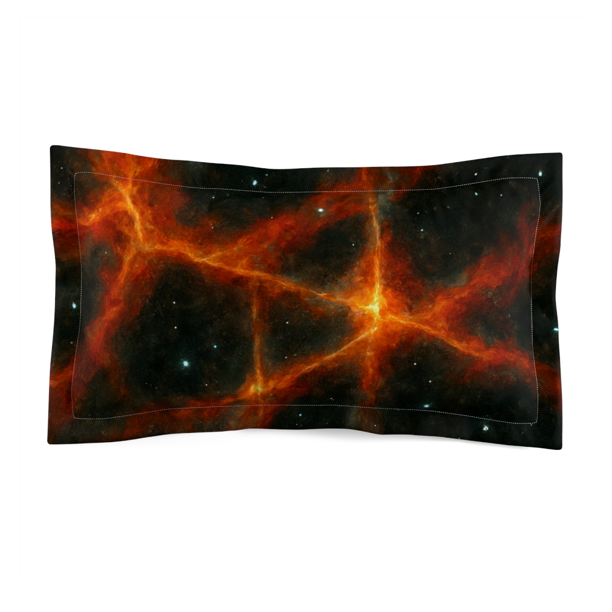 Crimson Nebula Lattice designer printed pillows