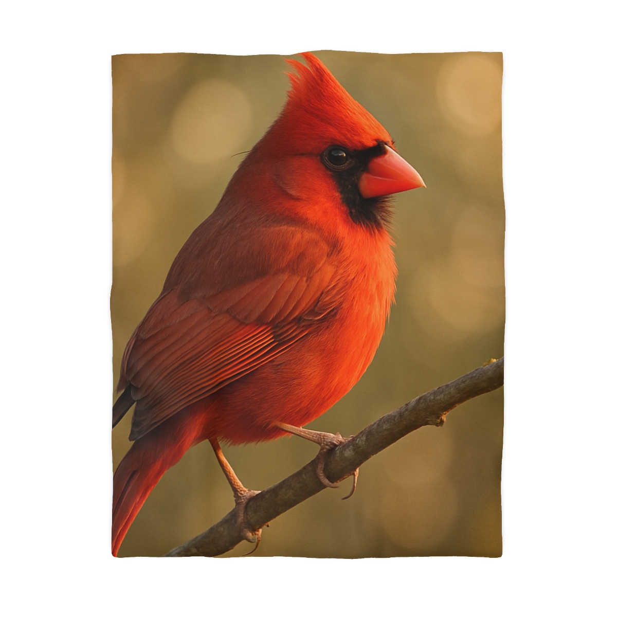 Crimson Pulse Northern Cardinal personalized bedding duvets