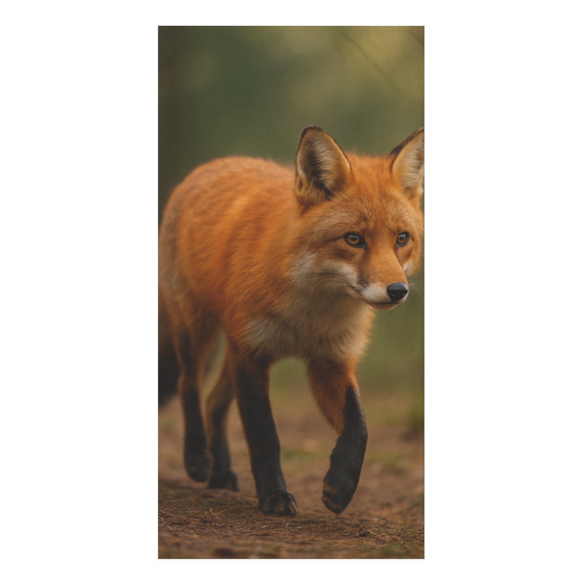 Crimson Stalker Red Fox designer printed towels