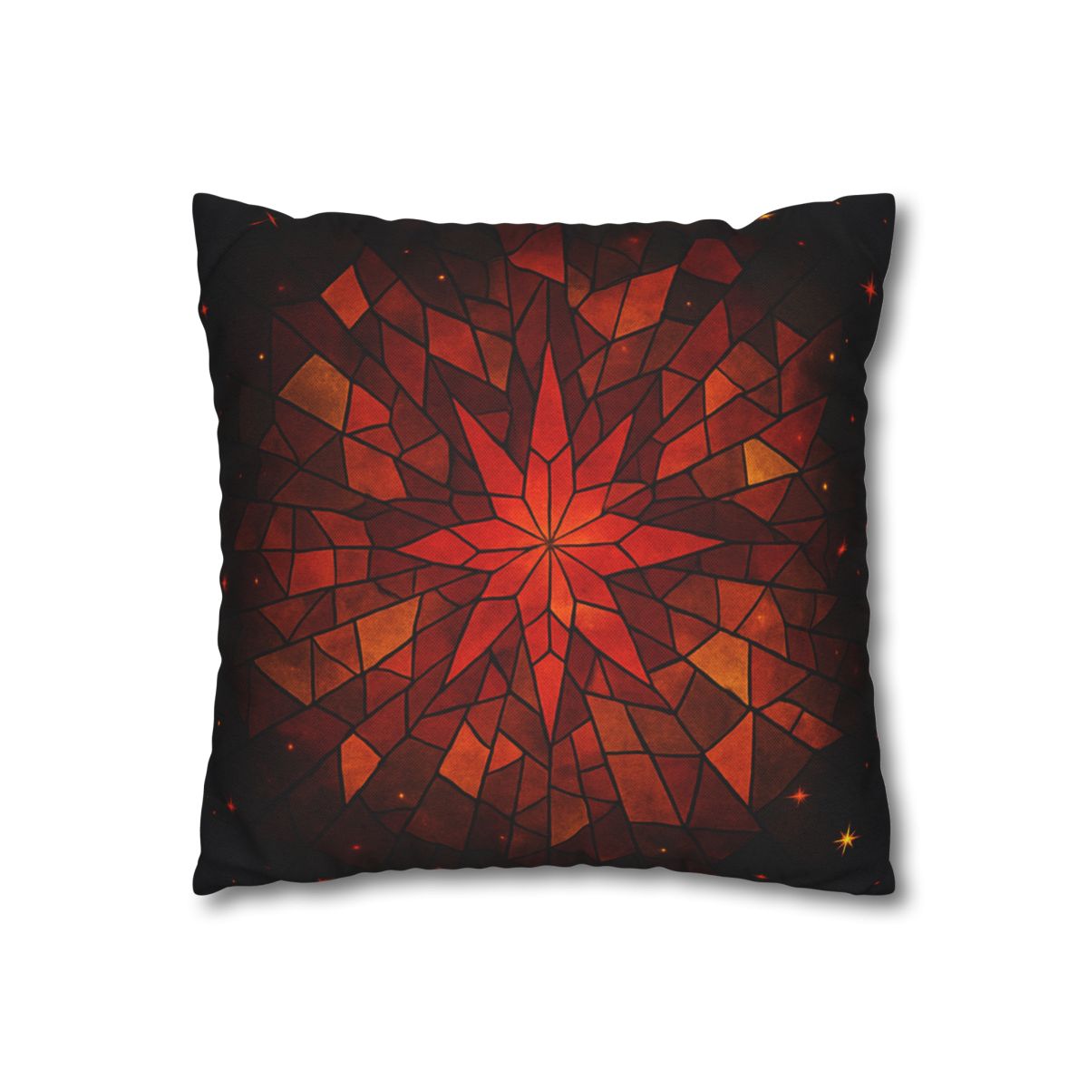 Crimson Starburst Mosaic comfortable bedding pillow covers