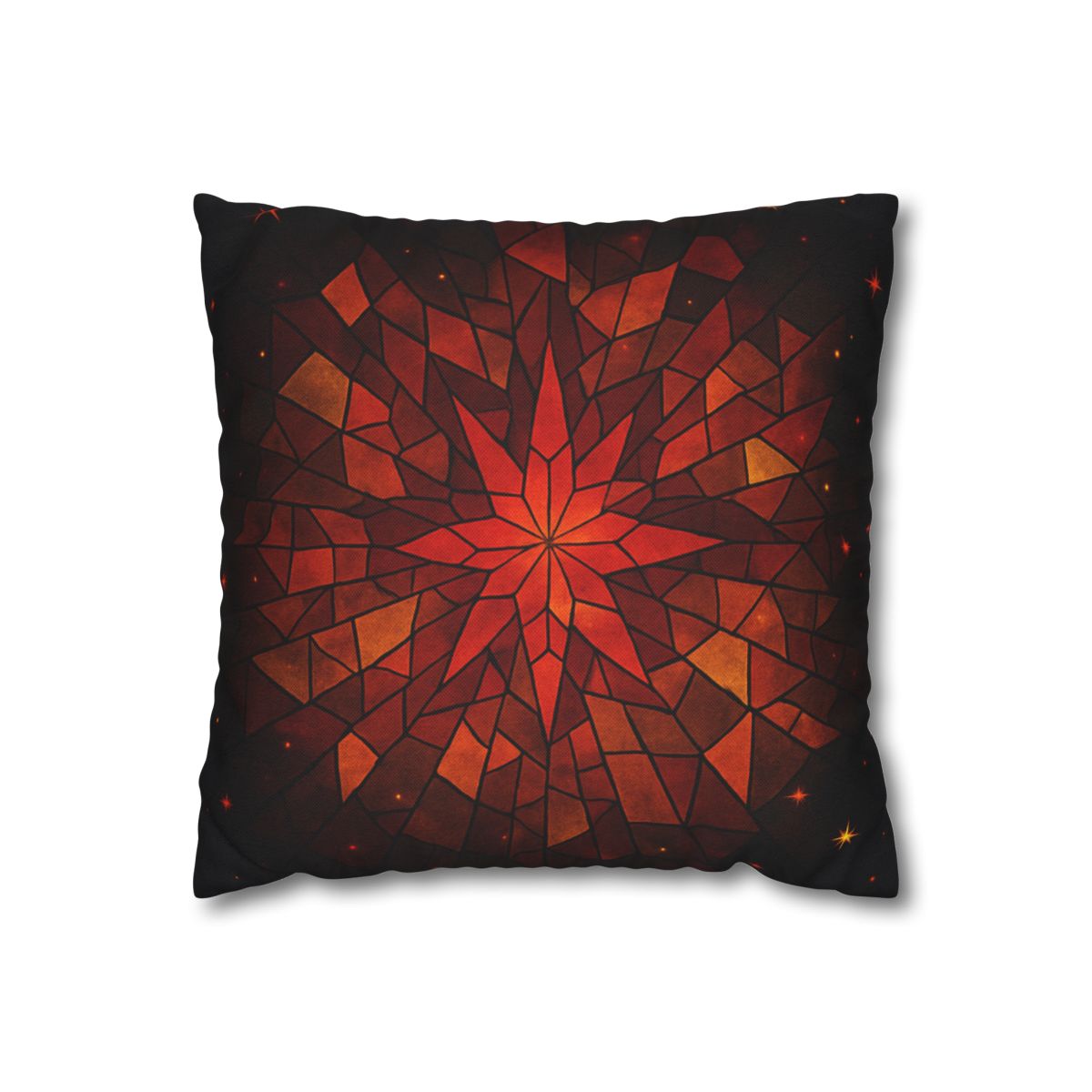Crimson Starburst Mosaic comfortable bedding pillow covers
