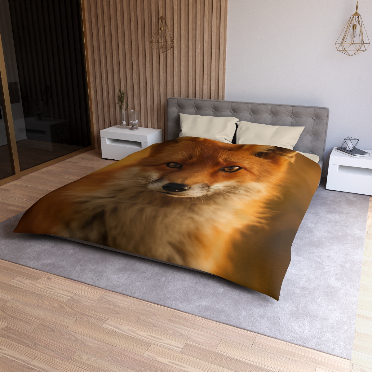 Crimson Whisper Red Fox warm winter duvets