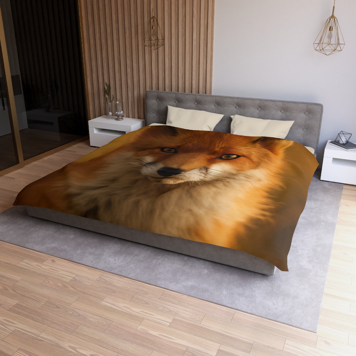 Crimson Whisper Red Fox warm winter duvets