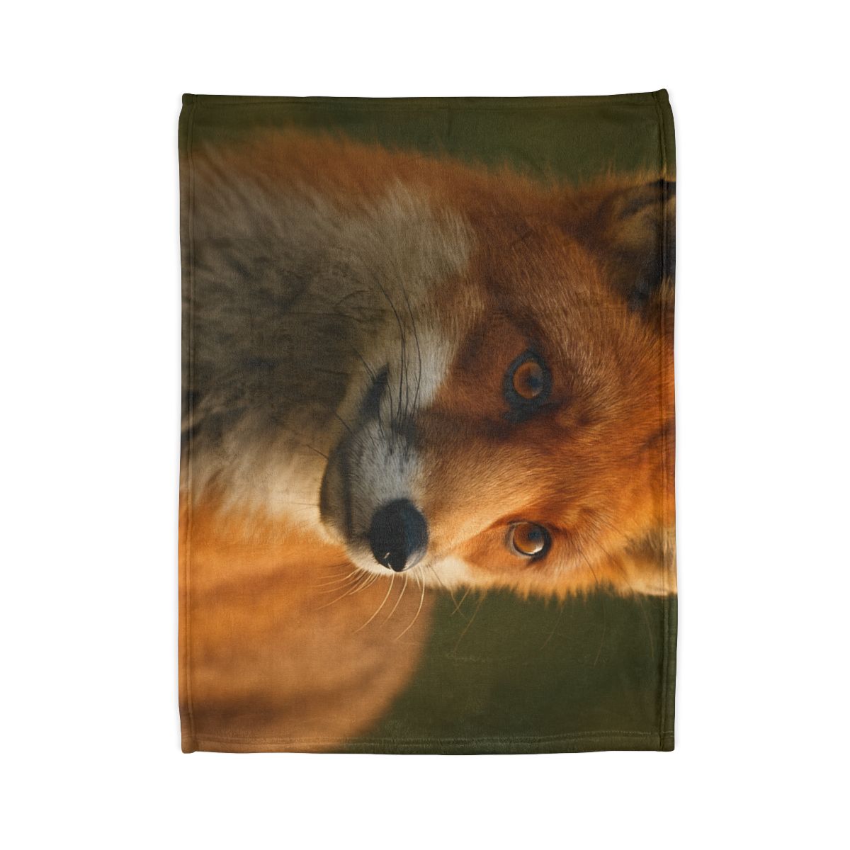 Crimson Whisper Red Fox soft fleece blankets