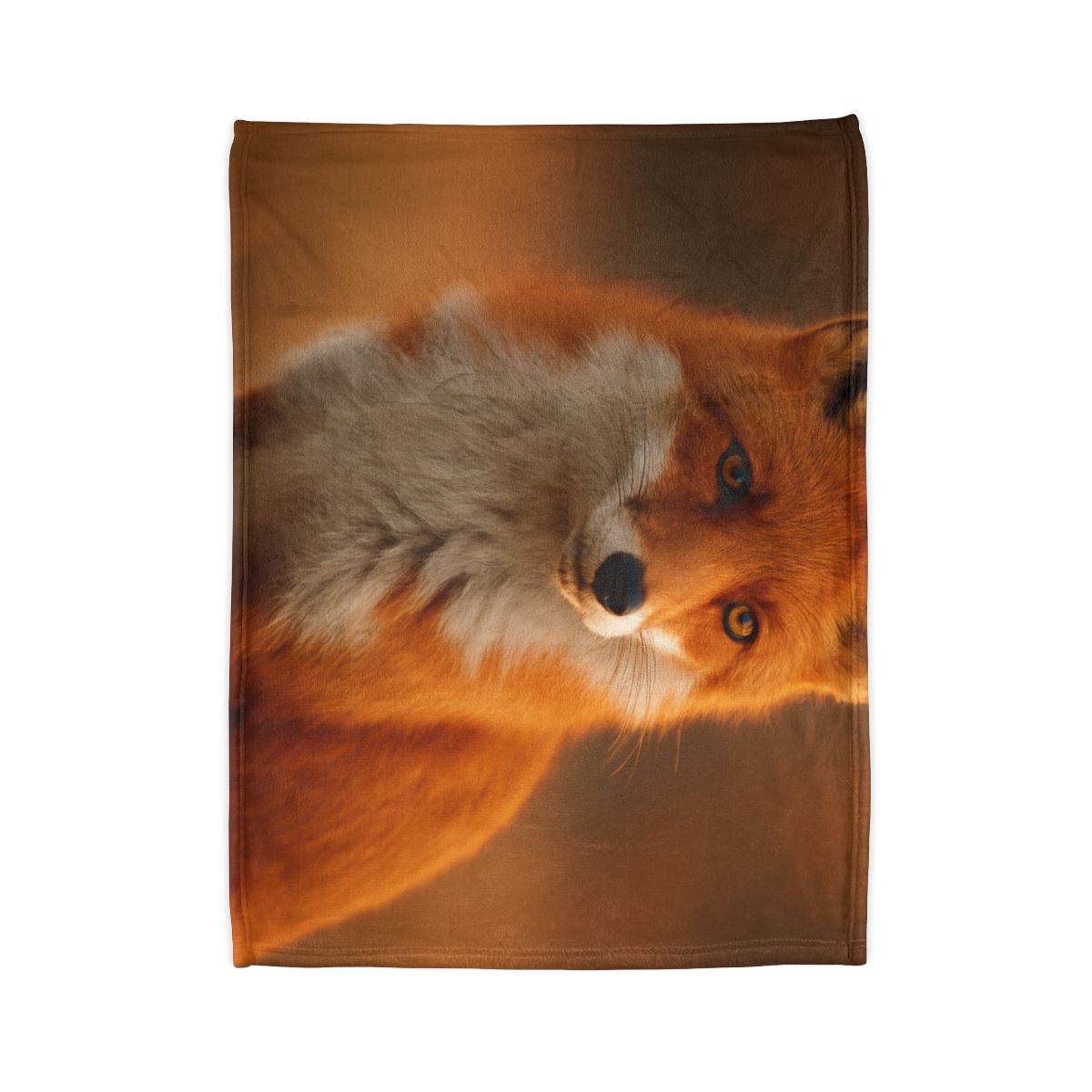 Crimson Whisper Red Fox personalized cozy blankets