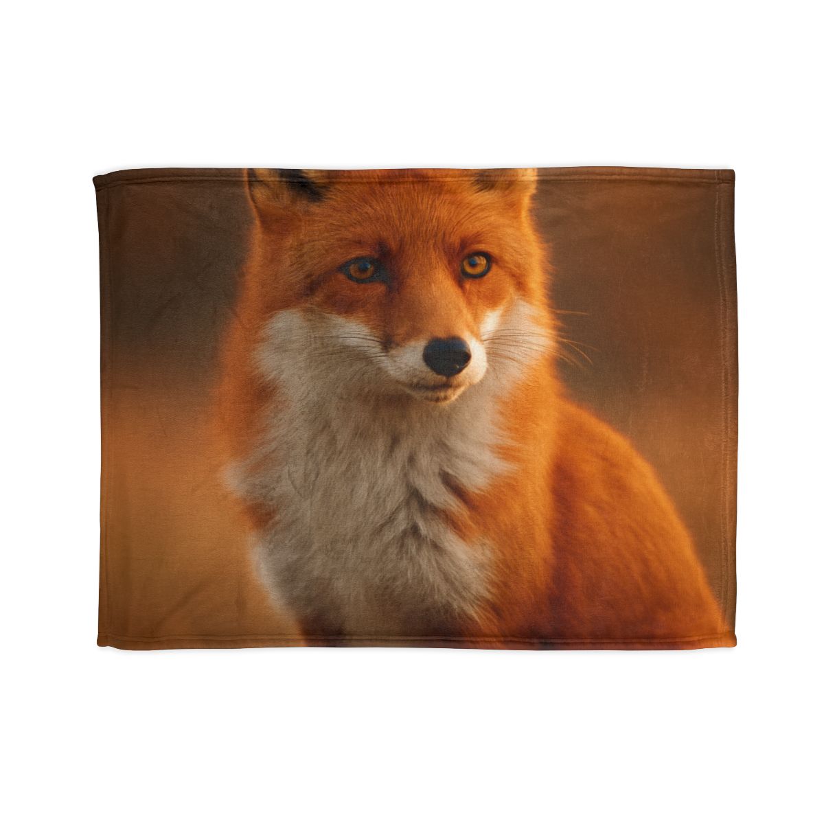 Crimson Whisper Red Fox personalized cozy blankets