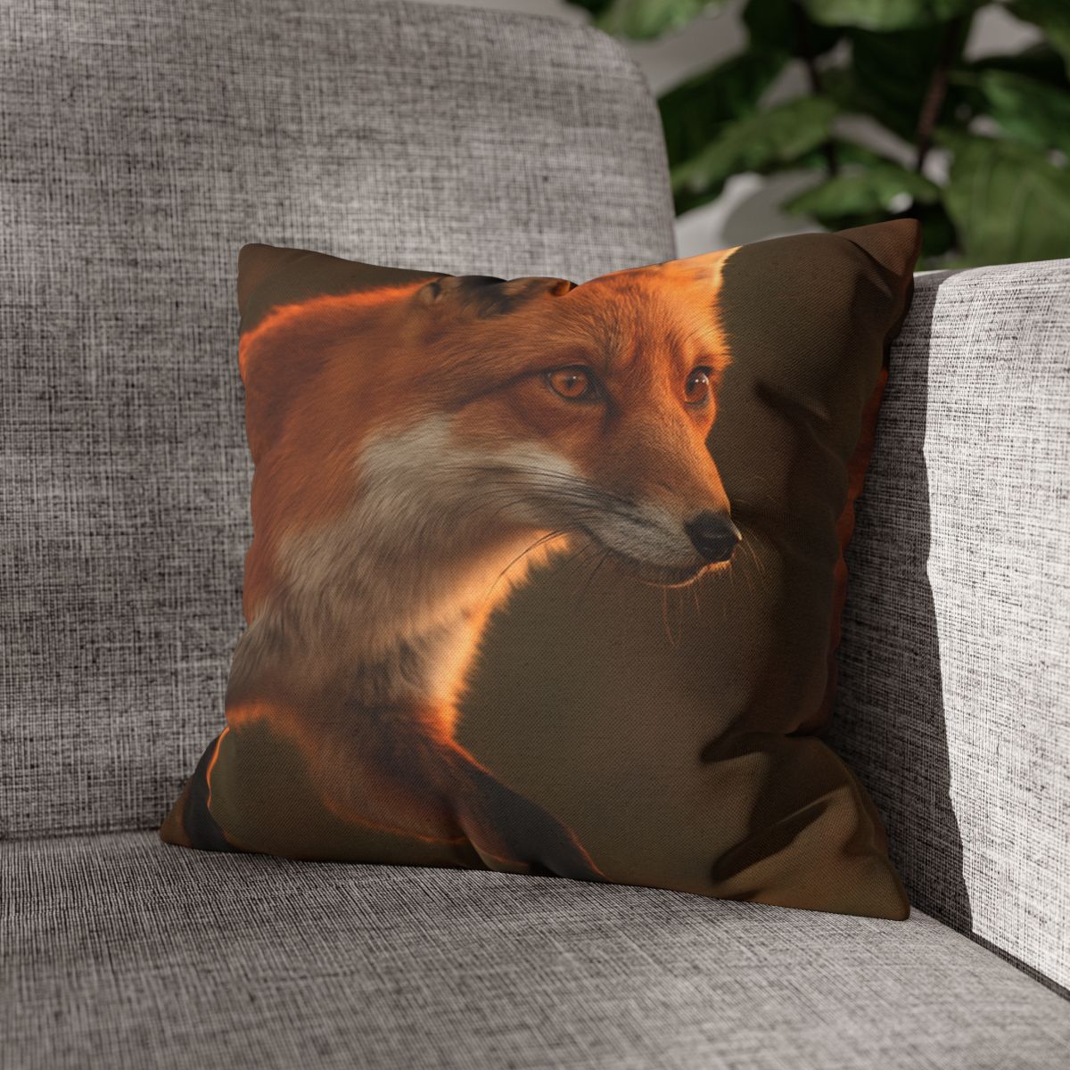 Crimson Whisper Red Fox personalized pillow covers