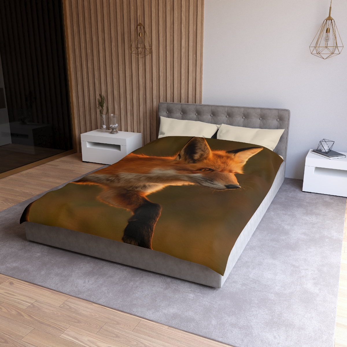 Crimson Whisper Red Fox trendy bedroom duvets