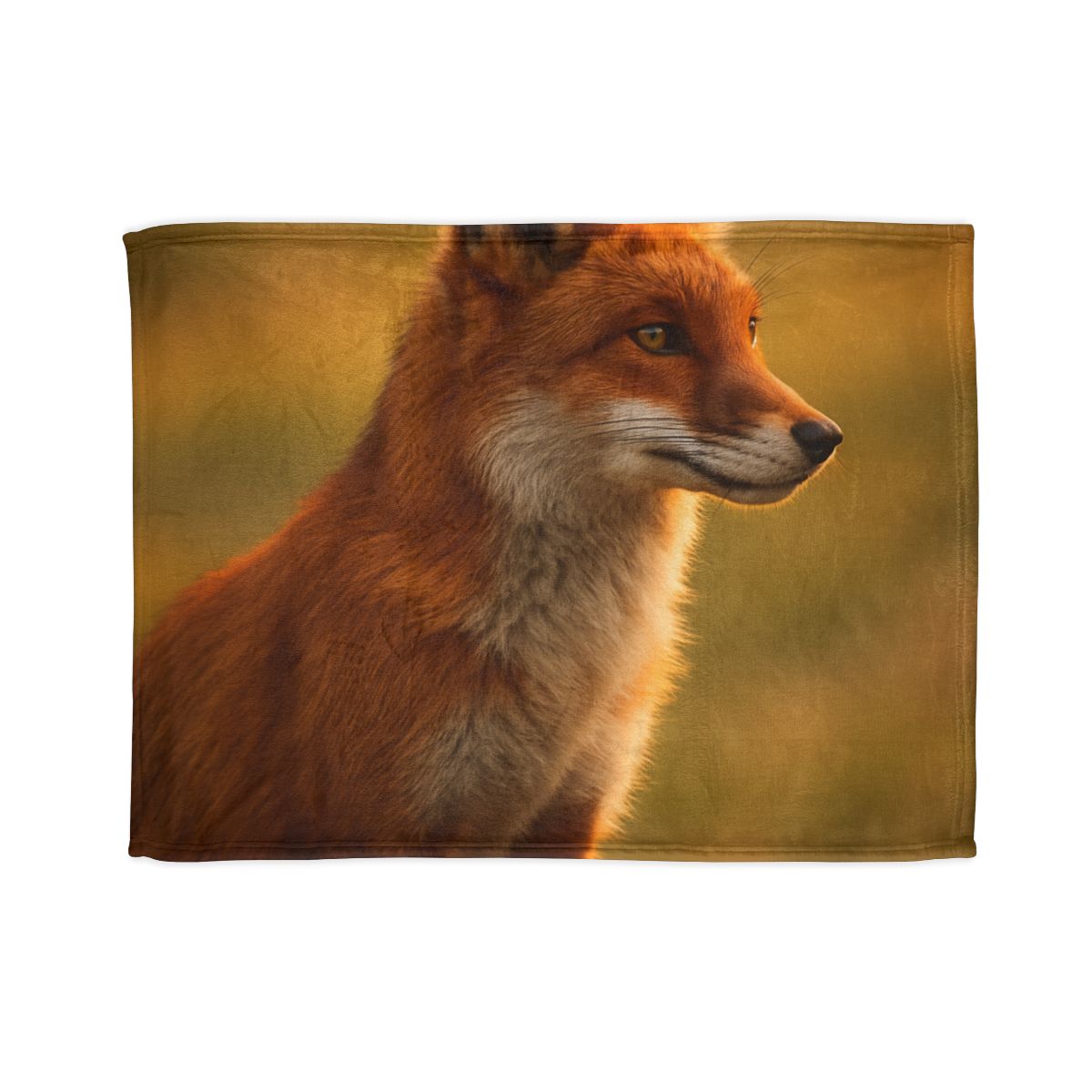 Crimson Whisper Red Fox personalized cozy blankets