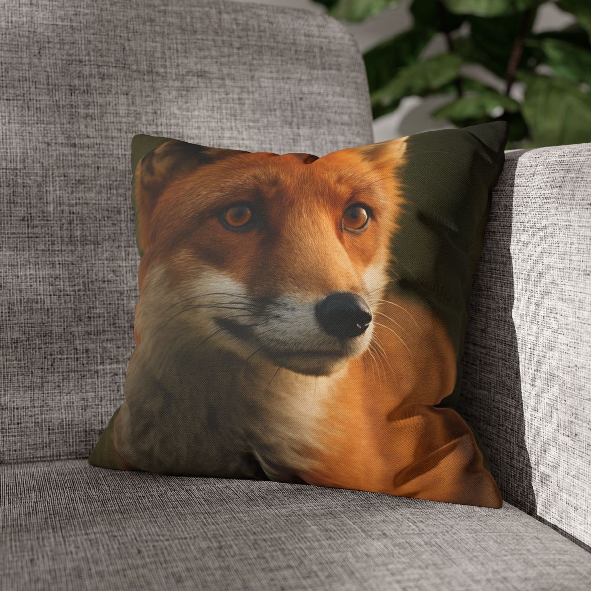 Crimson Whisper Red Fox stylish decorative pillowcases