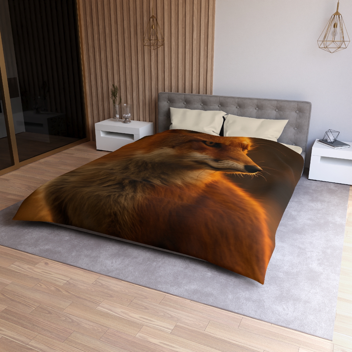 Crimson Whisper Red Fox warm winter duvets