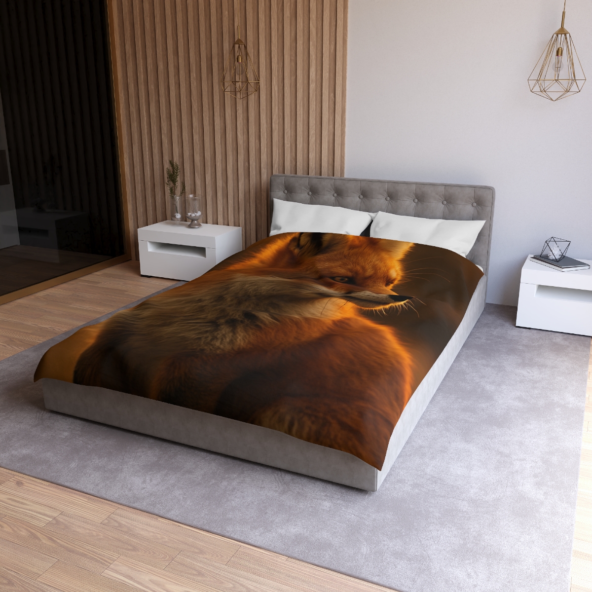 Crimson Whisper Red Fox warm winter duvets