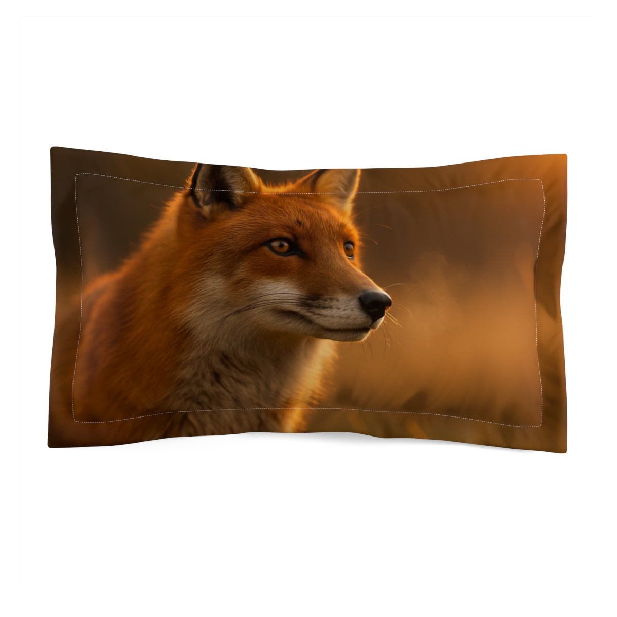 Crimson Whisper Red Fox soft plush pillows