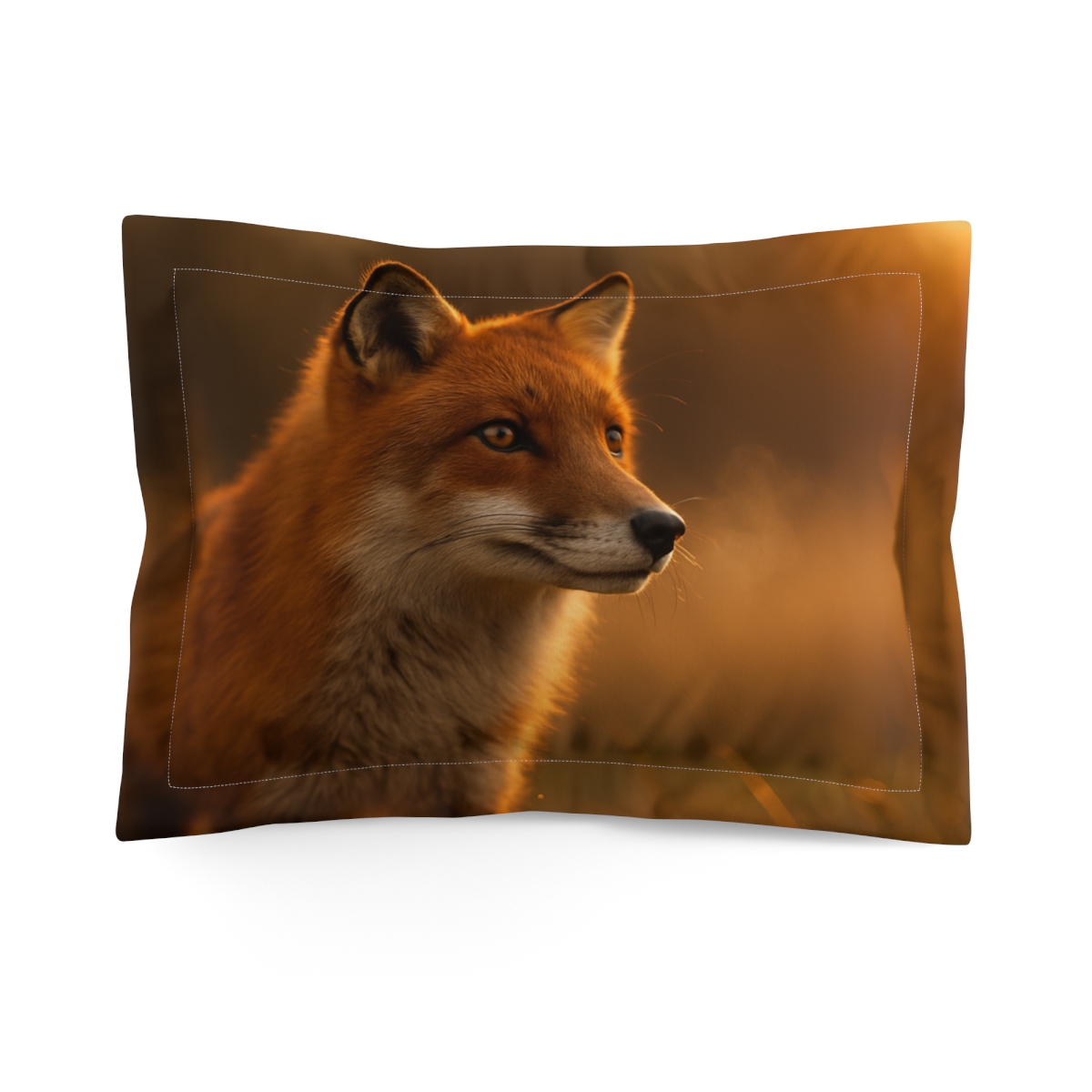 Crimson Whisper Red Fox soft plush pillows