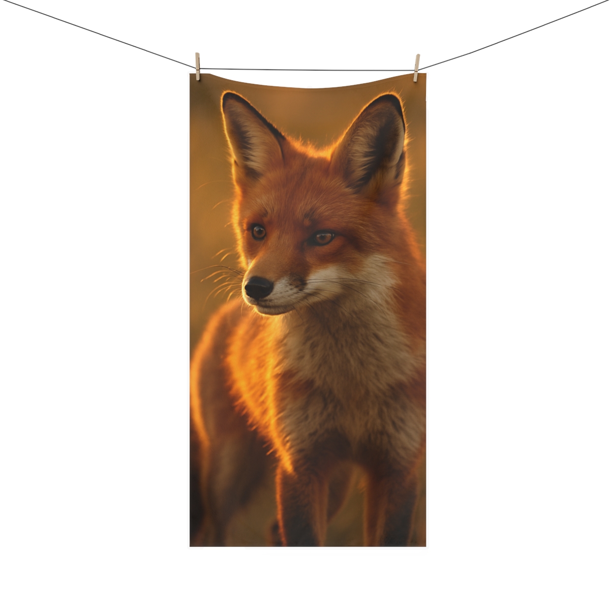 Crimson Whisper Red Fox decorative home towels