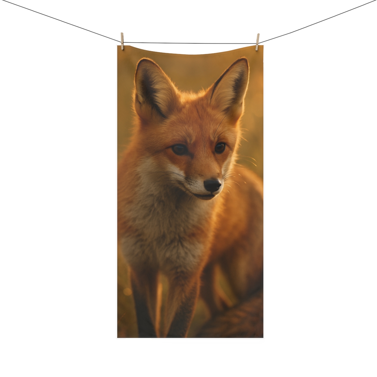 Crimson Whisper Red Fox decorative home towelscustom towels