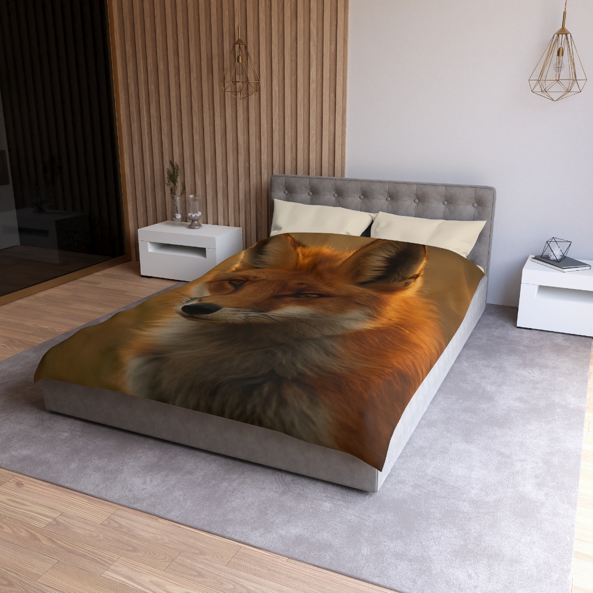 Crimson Whisper Red Fox custom duvets