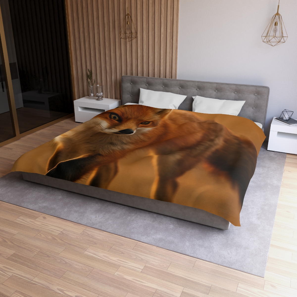 Crimson Whisper Red Fox custom duvets