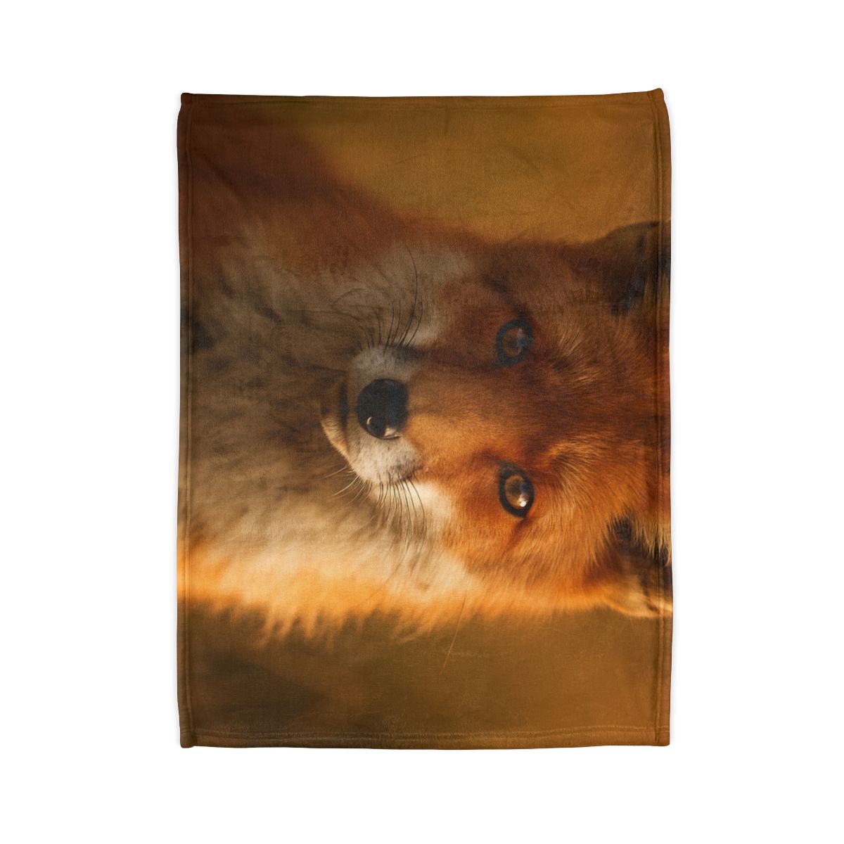 Crimson Whisper Red Fox personalized cozy blankets