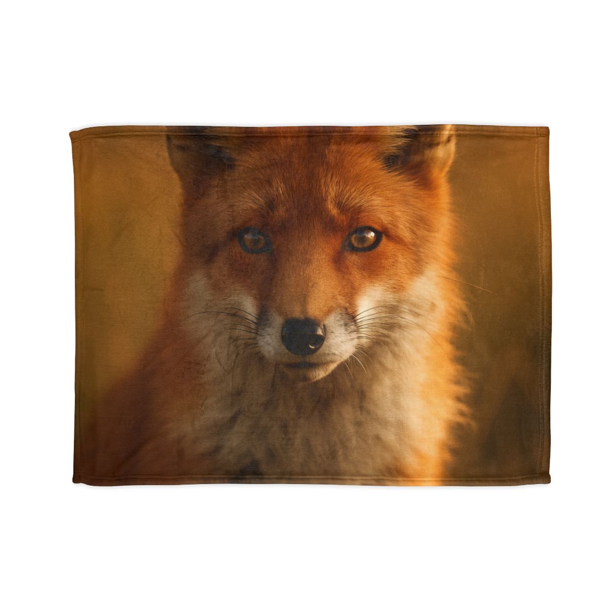Crimson Whisper Red Fox personalized cozy blankets