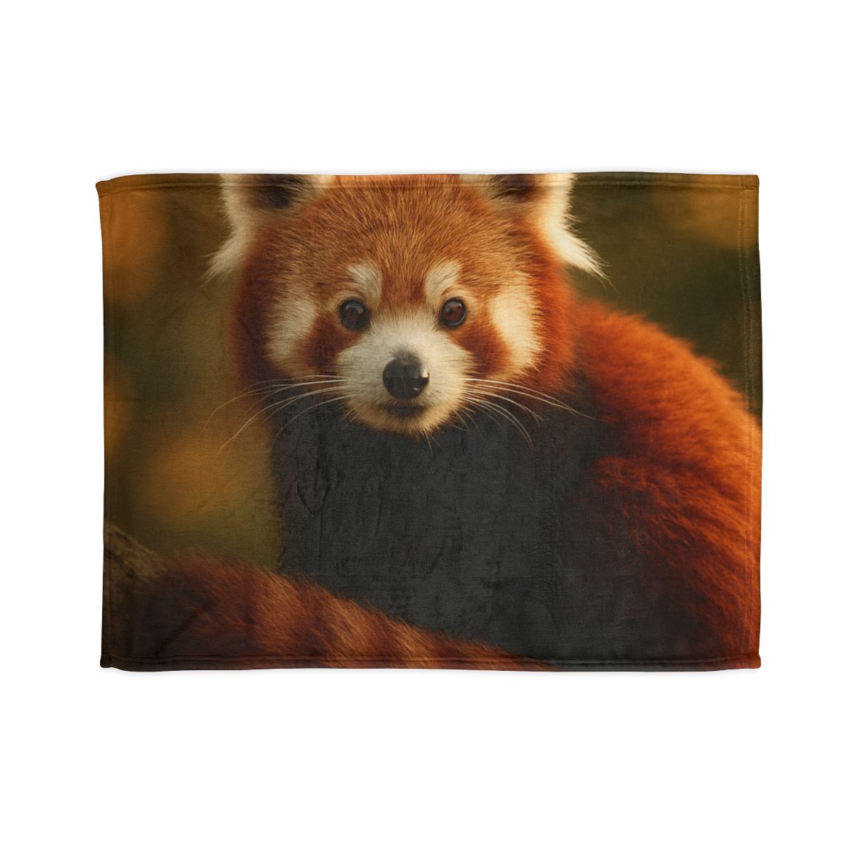 Crimson Whisper Red Panda trendy patterned blankets
