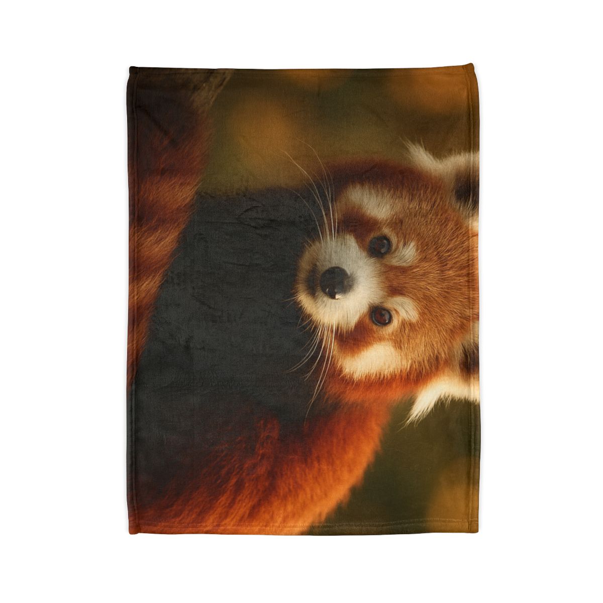Crimson Whisper Red Panda trendy patterned blankets