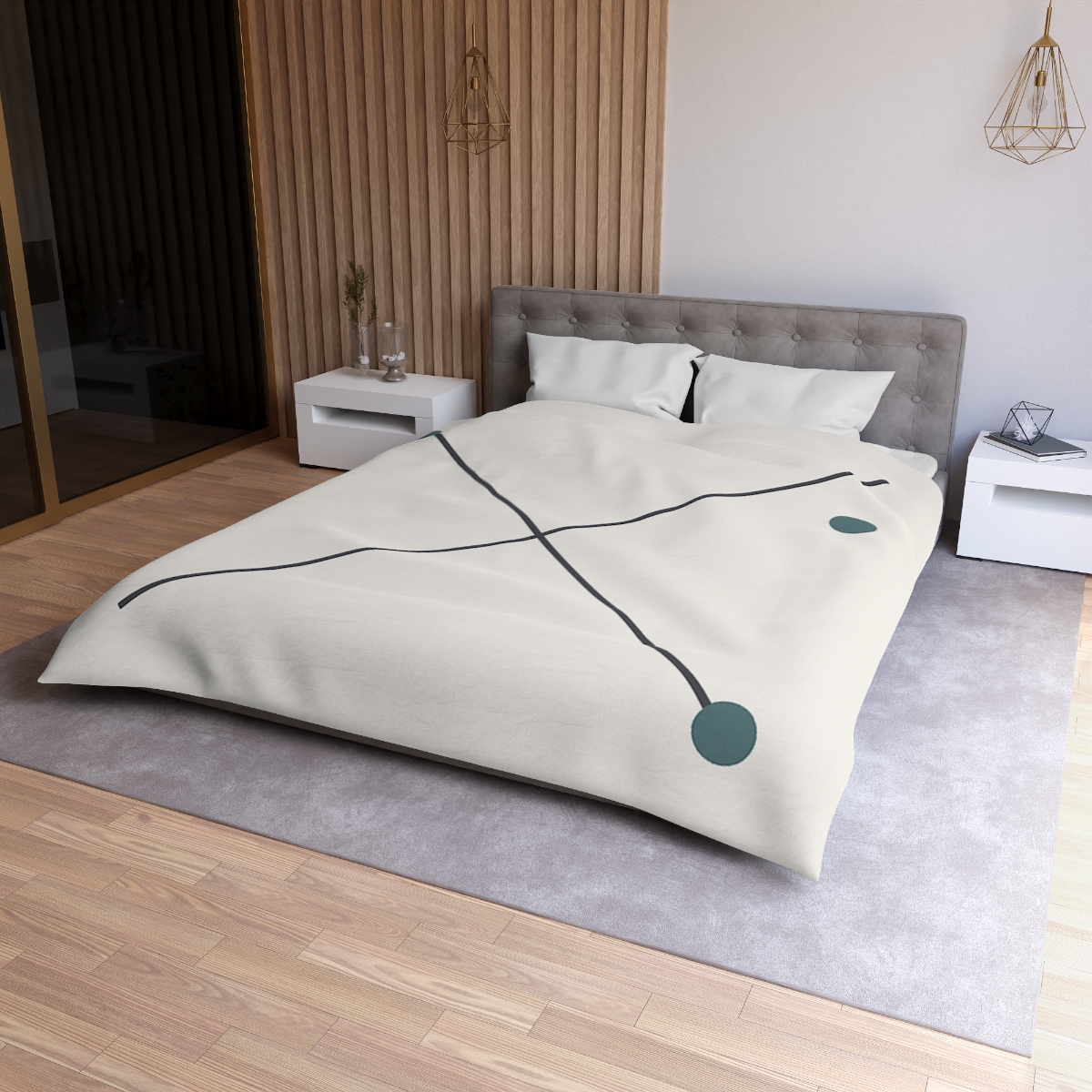 Crossed Vector Starfield soft comforter duvets