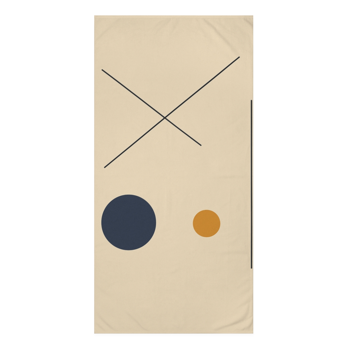 Crossing Lines With Twin Discs Balance designer printed towels