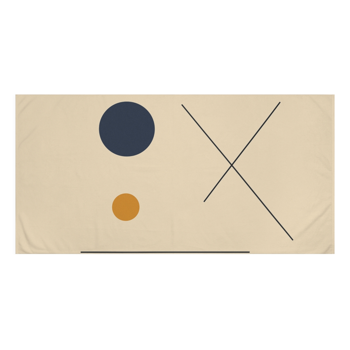Crossing Lines With Twin Discs Balance designer printed towels