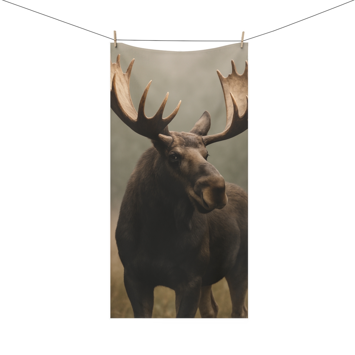 Crown Of Mist Bull Moose personalized bath towels