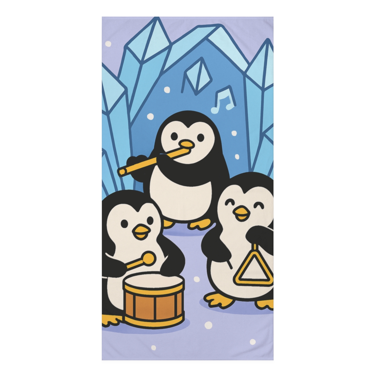 Crystal Cave Penguin Orchestra stylish beach towels