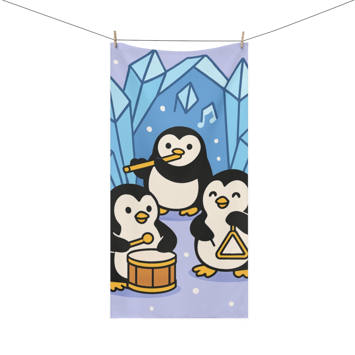 Crystal Cave Penguin Orchestra stylish beach towels