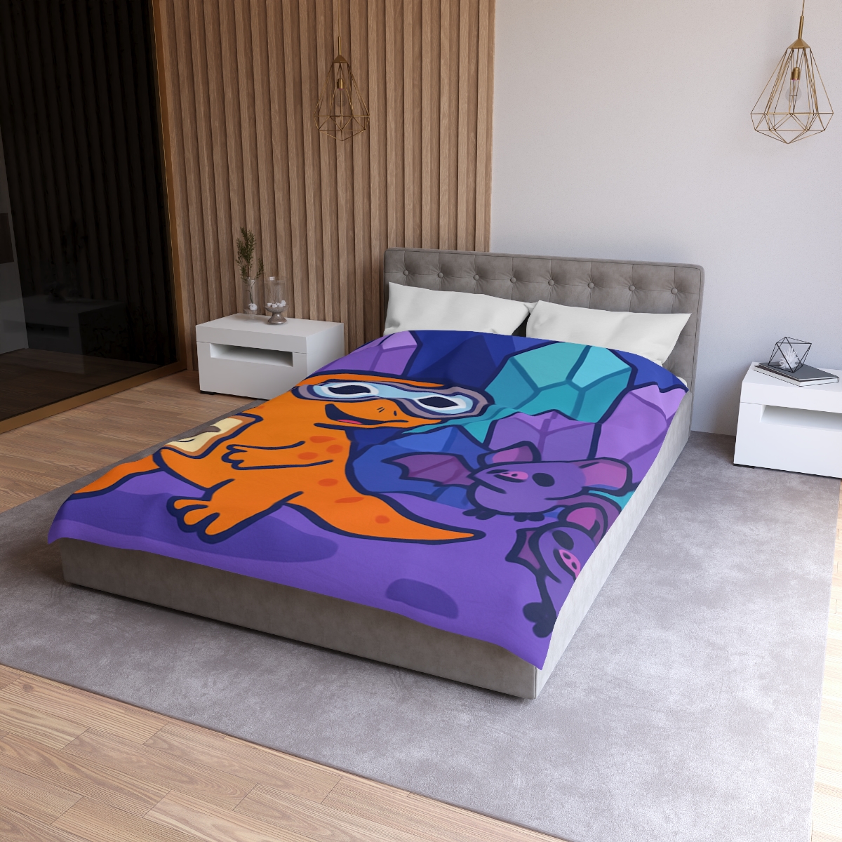 Crystal Cavern Salamander Science Team trendy bedroom duvets