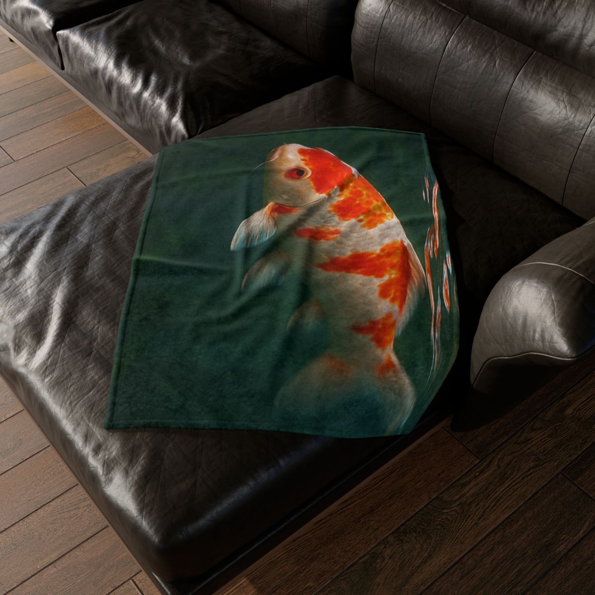 Crystal Current Koi Fish soft fleece blankets