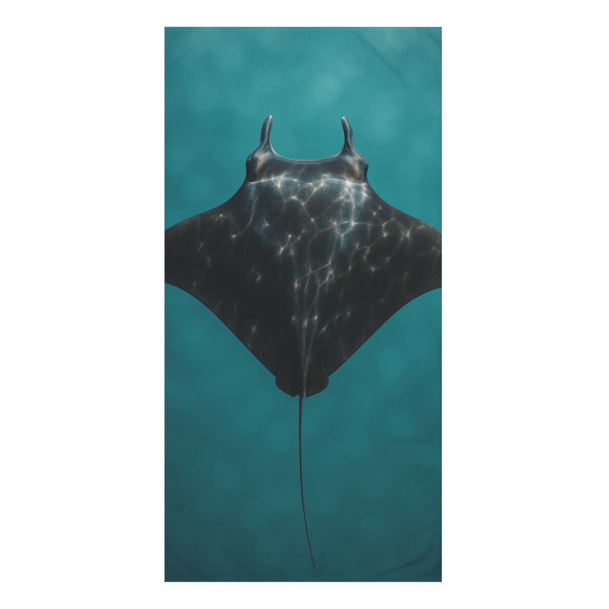 Crystal Current Manta Ray designer printed towels