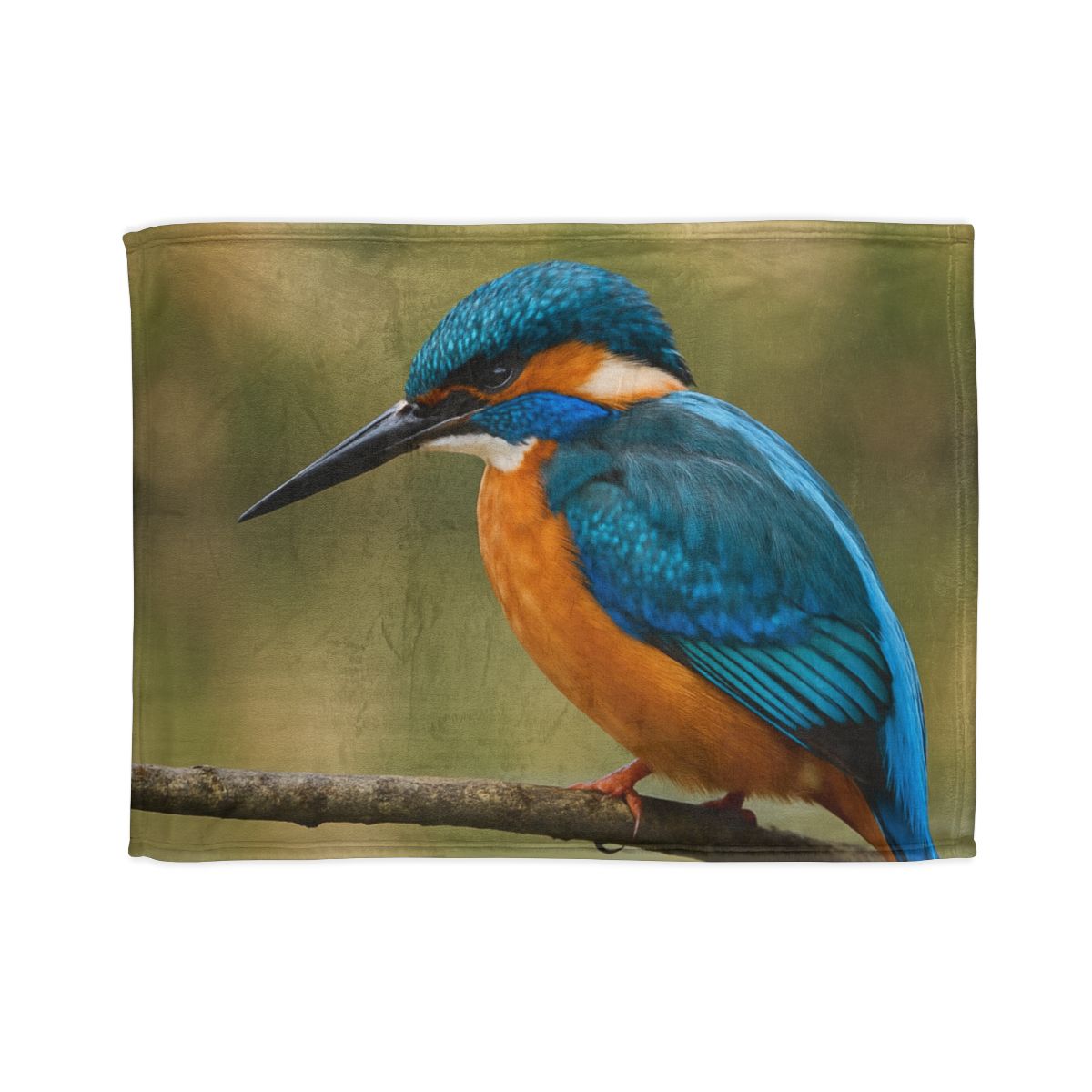 Crystal Dive Common Kingfisher personalized cozy blankets