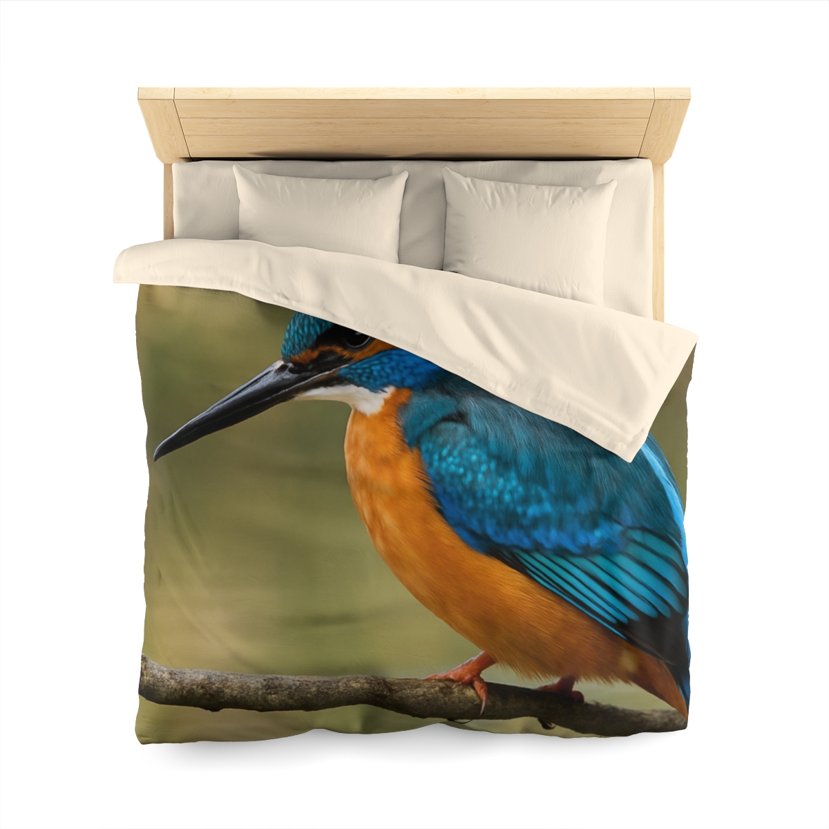 Crystal Dive Common Kingfisher unique patterned duvets