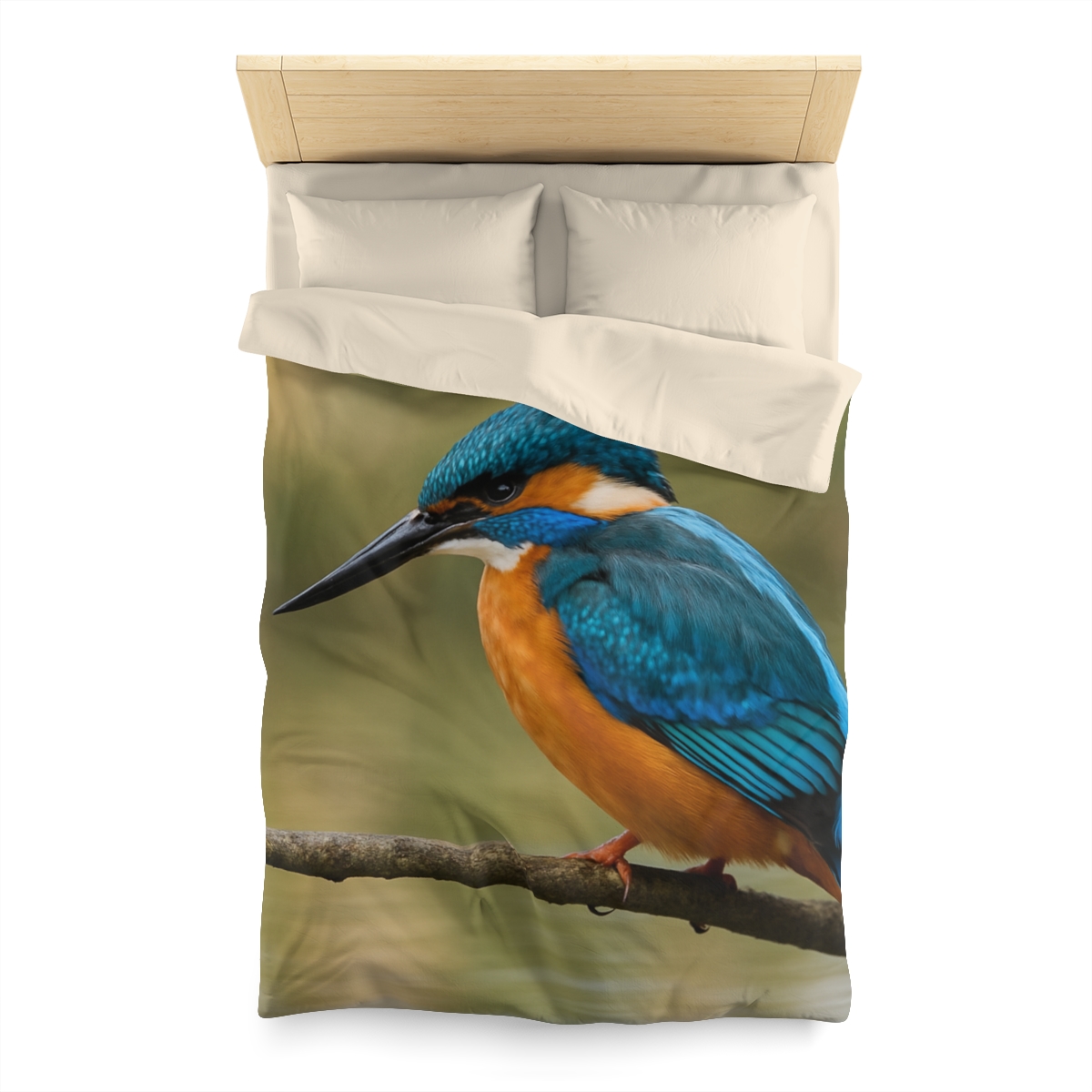 Crystal Dive Common Kingfisher unique patterned duvets